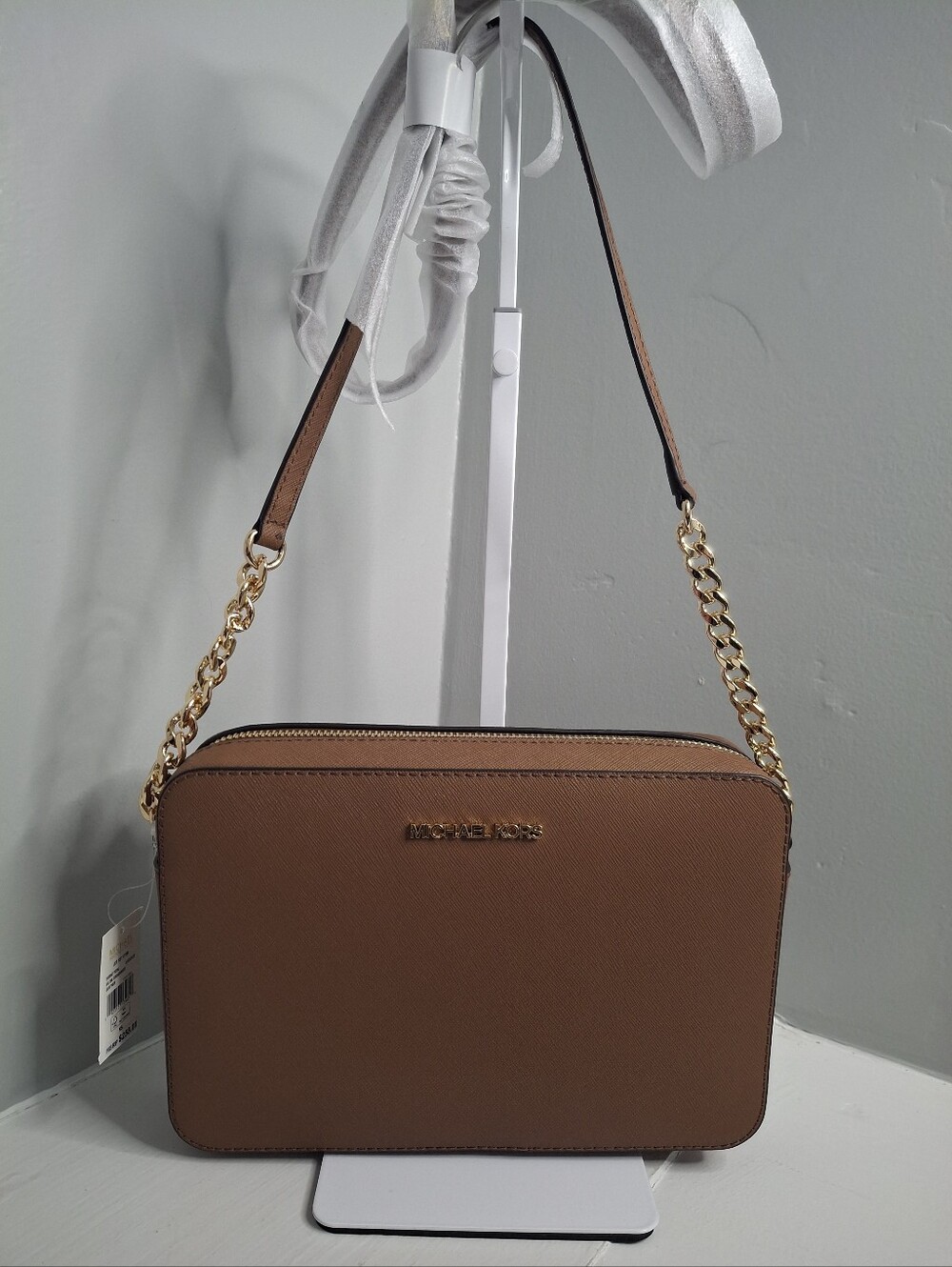 Michael Kors Jet Set Large EW Crossbody Luggage Saffiano Leather NWT
